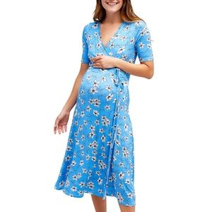 NOM Maternity Maya Maternity/Nursing Wrap Dress